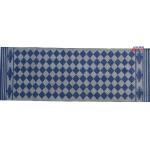 Multiple Sizes Cotton Dark Blue And Grey Modern Hand Woven Runner Rug- Flat Woven Washable Runner Killim